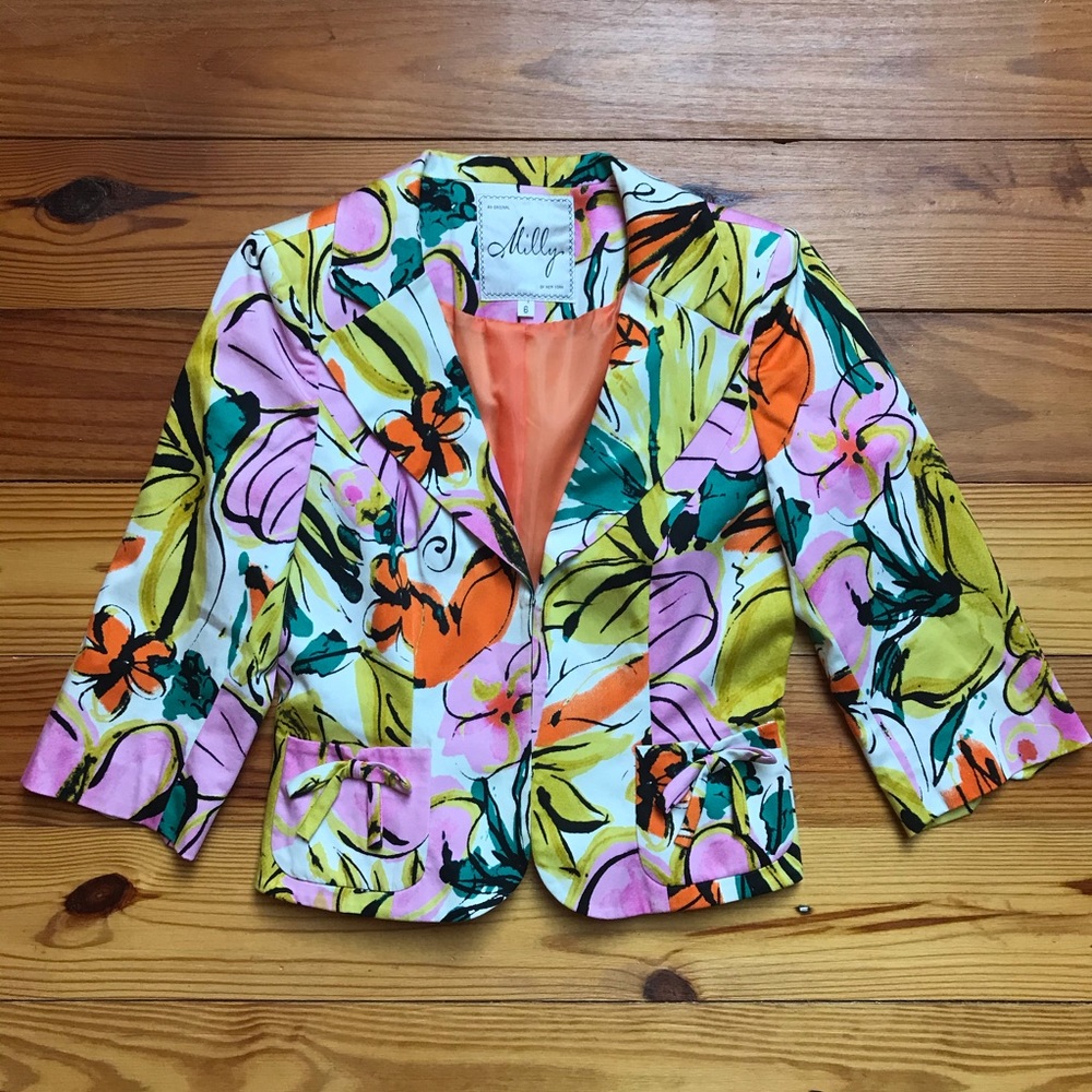 Milly of New York Floral Blazer, EUC, 6 - Picture 3 of 16